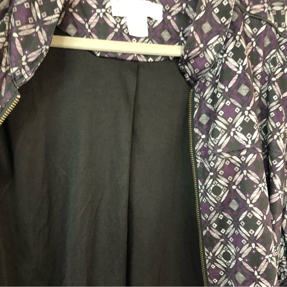 CJ Banks Women’s Jacket Bomber? Zipper Pockets Lined Soft Comfy Silky - Picture 7 of 11